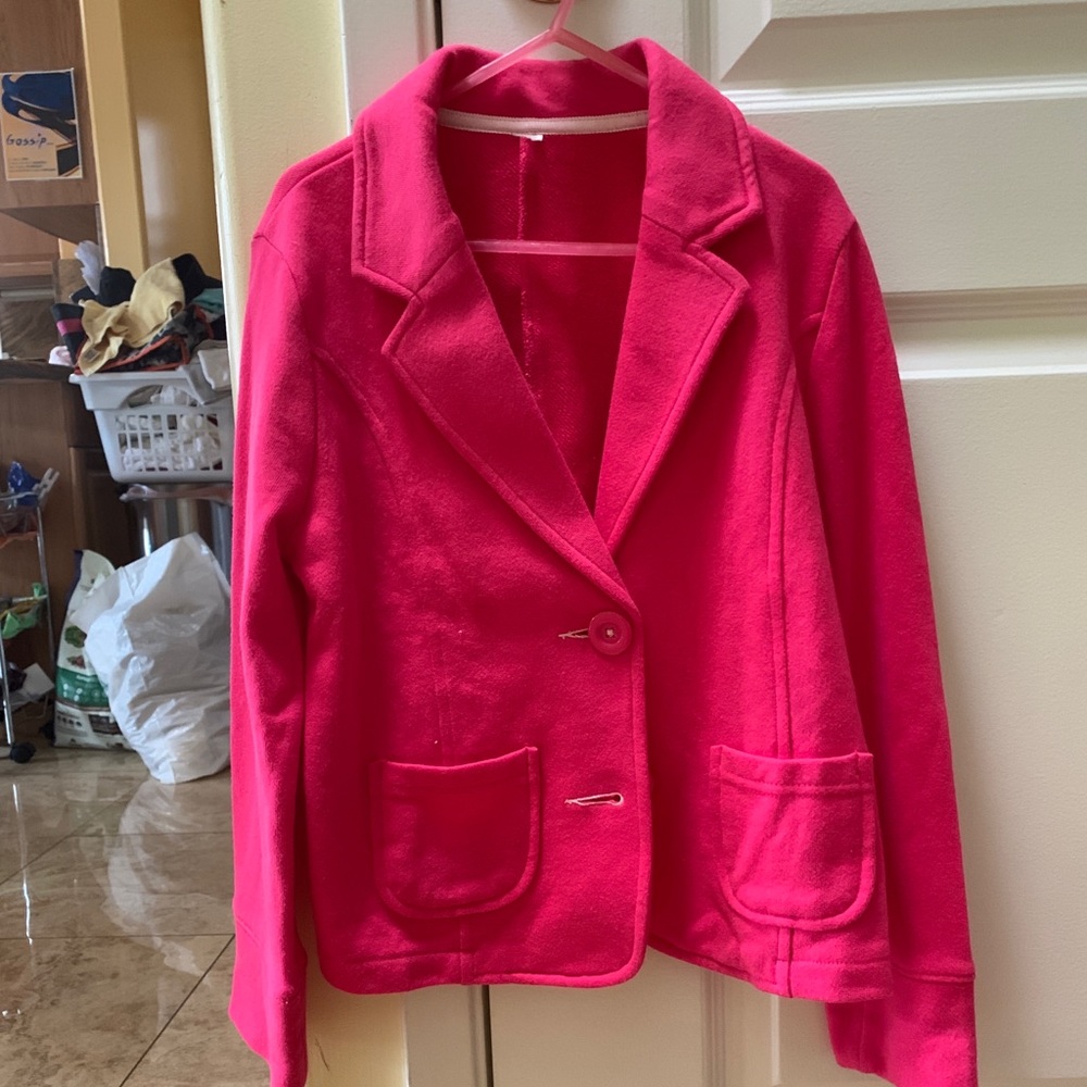 Pink long sleeve cardigan